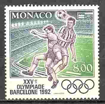 Почтовые марки монако тема футбол
